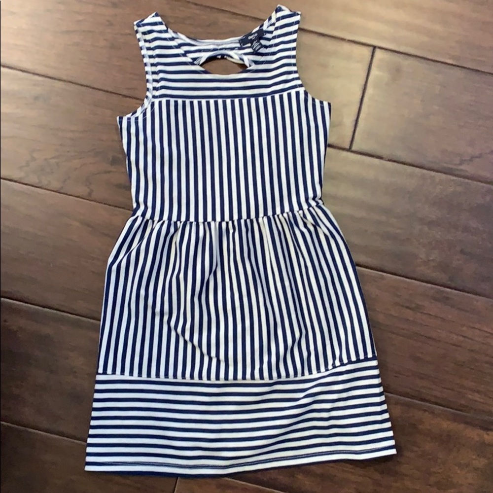 Gap Size Large Striped Bow Tank Dress